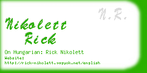 nikolett rick business card